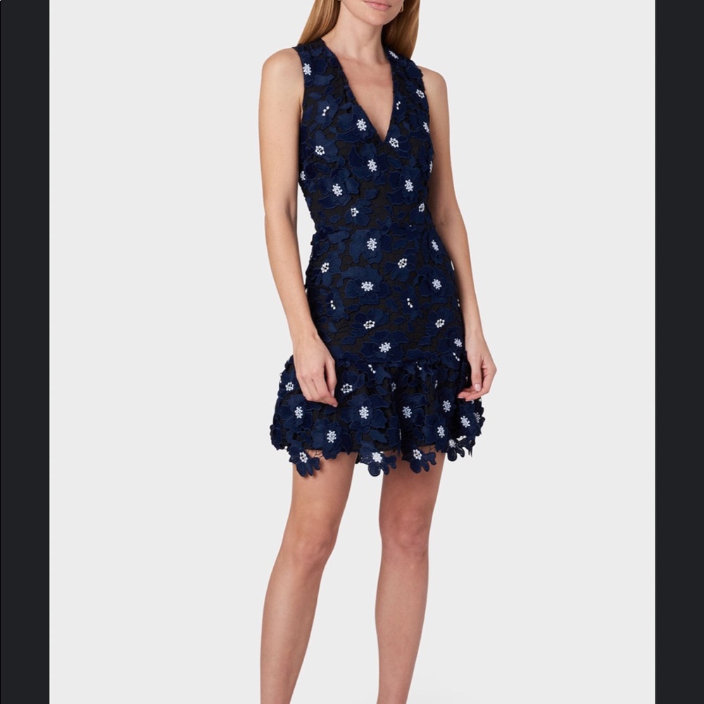 MILLY Ania 3D Poppy Lace Dress